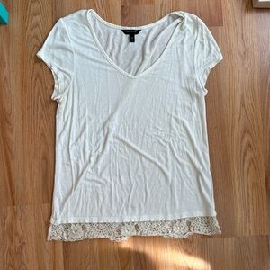 Banana Republic Tee with Lace Detail